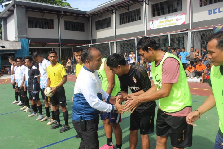 Kalapas IIA Bengkalis Buka Turnamen Futsal Kalapas Cup, Residivis FC Menang Dramatis 