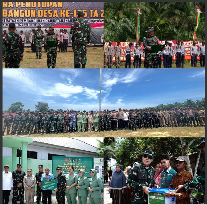 Jejak Pengabdian Tak Terhapus Waktu: TMMD ke-126 Kodim 0322/Siak Resmi Ditutup, Bukti Nyata Kemanunggalan TNI dan Rakyat