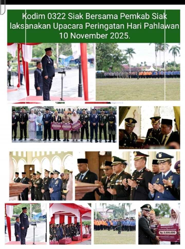 Dandim 0322/Siak: “Semangat Juang Pahlawan Terus Menyala di Hati Generasi Muda”