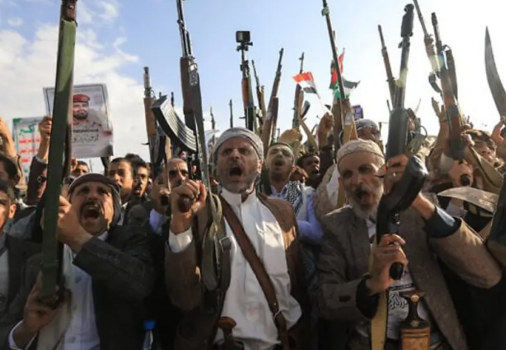Pendukung pemberontak Houthi di Yaman yang didukung Iran/ AFP