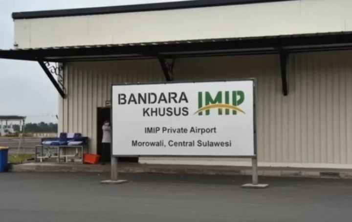 Penampakan Bandara Khusus IMIP di Morowali, Sulawesi Tengah yang seret Nama Jokowi. (X/Foto)