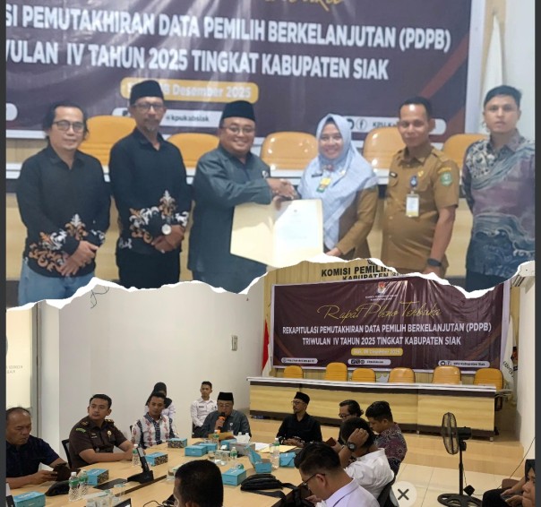 Pleno Terbuka DPB Triwulan IV, KPU Siak Kuatkan Validitas Data, 351.303 Pemilih Tercatat