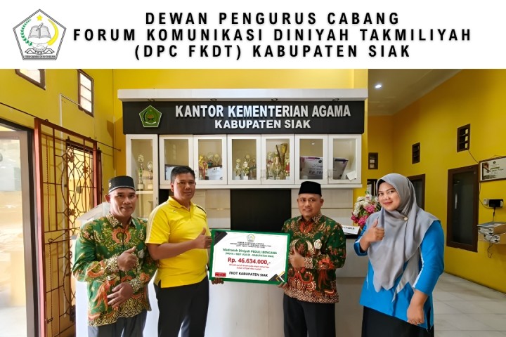 DPC FKDT Kabupaten Siak Gerakan Hati Santri, Donasi Rp46 Juta Lebih Disalurkan Lewat Program “Madrasah Diniyah Peduli Bencana”