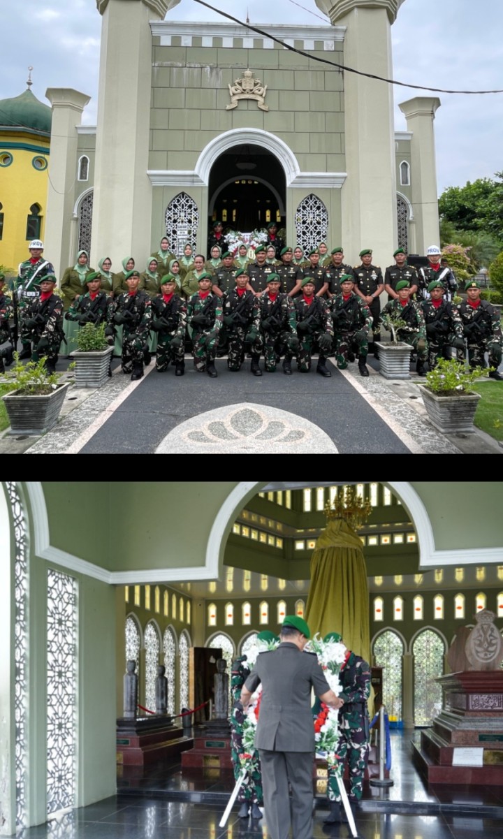 Semarak HJK TNI AD ke-80, Kodim 0322/Siak Gelar Ziarah Makam Sultan Syarif Kasim II