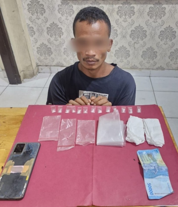 Belasan Paket Sabu Disita, Satresnarkoba Polres Siak Tangkap Bandar di Tualang