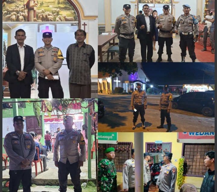 Polres Siak Pastikan Natal 2025 Kondusif, Pengamanan Gereja Digelar Serentak