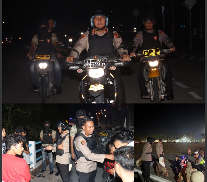 Cegah Kriminalitas, Kapolres Siak Turun Langsung Pimpin Patroli KRYD