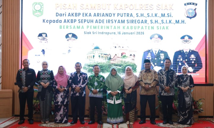 Malam Pisah Sambut Kapolres, Bupati Siak Harap Kolaborasi dan Koordinasi Tetap Terjaga