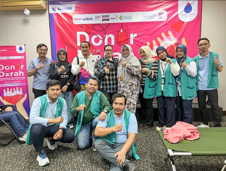 Aksi Sosial Karyawan XLSMART: Gelar Donor Darah dan Pemeriksaan Kesehatan di Medan