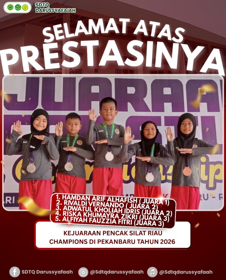 Siswa SDTQ Darussyafaah Siak, Raih 5 Medali di Kejuaraan Pencak Silat Riau Champions 4