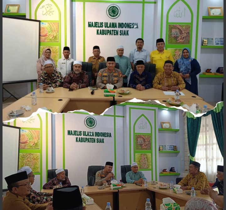 MUI Siak Terima Silaturahmi Kapolres Siak, Perkuat Peran Ulama Jaga Kamtibmas