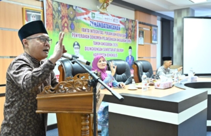 Sekda Bengkalis Pimpin Teken Fakta Integritas