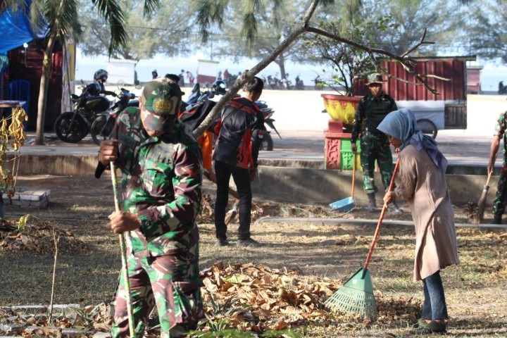 Kodim 0303/Bengkalis Gelar Zero Waste di Taman Andam Dewi