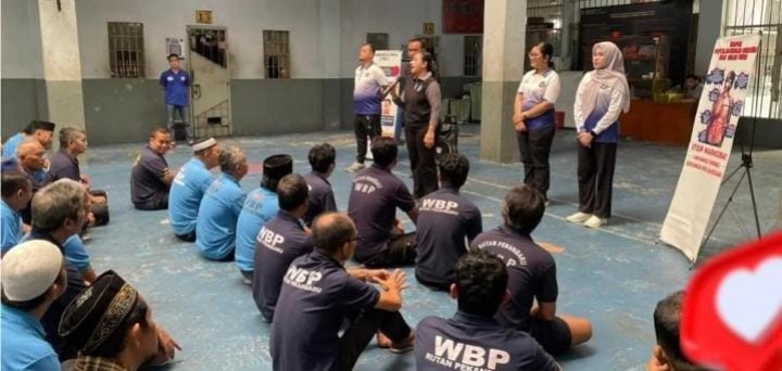 Tingkatkan Kesadaran, Penyuluhan Kesehatan TB–HIV Digelar di Blok Hunian Rutan Kelas I Pekanbaru