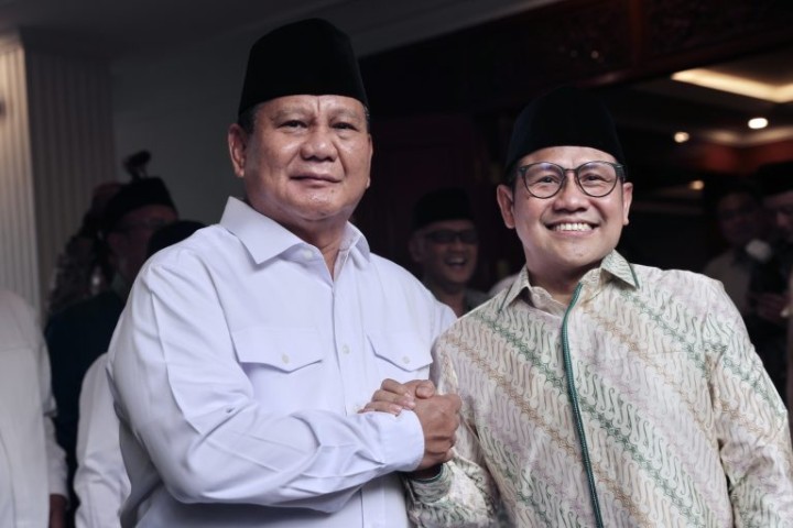 Ketum PKB Muhaimin Iskandar dan Presiden Prabowo Subianto. Sumber: kompas.com