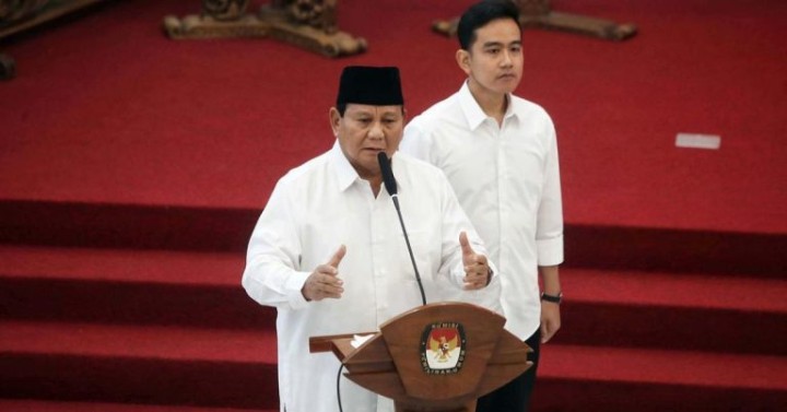 Presiden RI Prabowo Subianto dan Wakil Presiden Gibran Rakabuming. Sumber: kompas.com