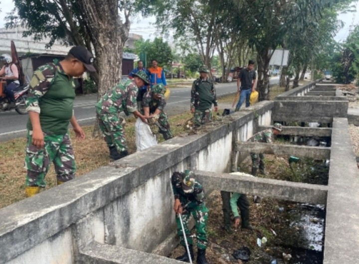 TNI Zero Waste, Kodim 0303 Bengkalis Apresiasi Dinas Lingkungan Hidup