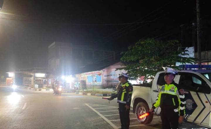Satlantas Siak Intensifkan Pengawasan Jalur Strategis Malam Hari