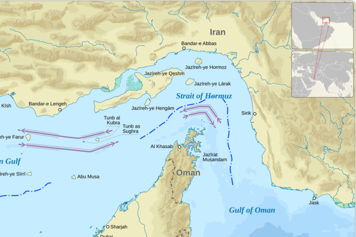 Ilustrasi Selat Hormuz. Sumber: kompas.com