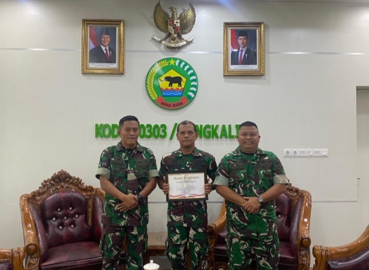 Kasdim 0303 Bengkalis Lepas Pindah Tugas Serka Sahman Ritonga