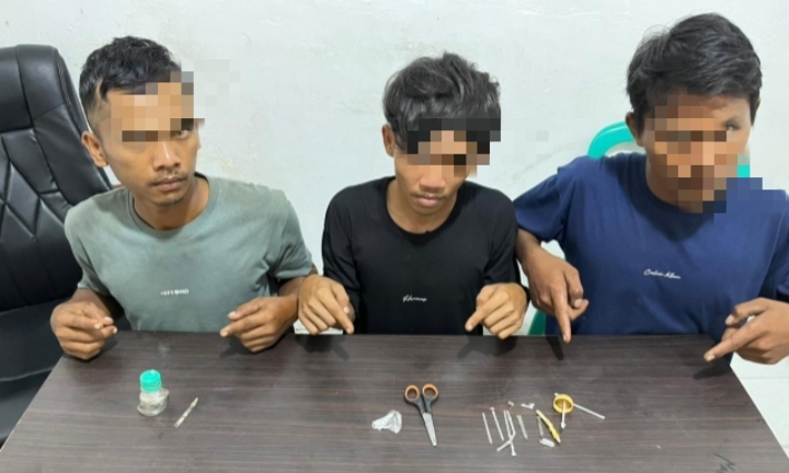 Polsek Pinggir Amankan Pelaku Penyalahgunaan Sabu di Kebun Sawit 