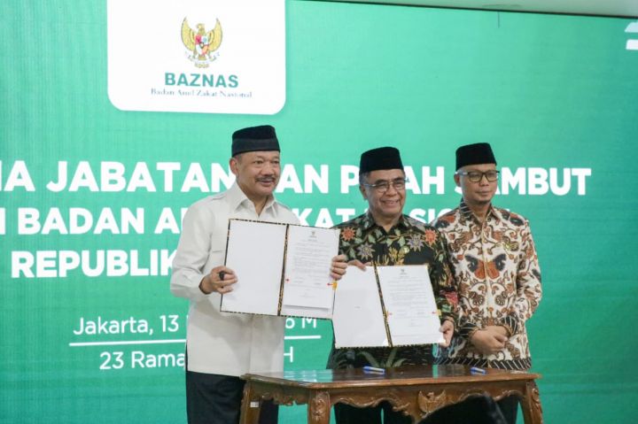 Sodik Mudjahid menjabat sebagai Ketua BAZNAS RI menggantikan KH. Noor Achmad. Sumber: Metro TV