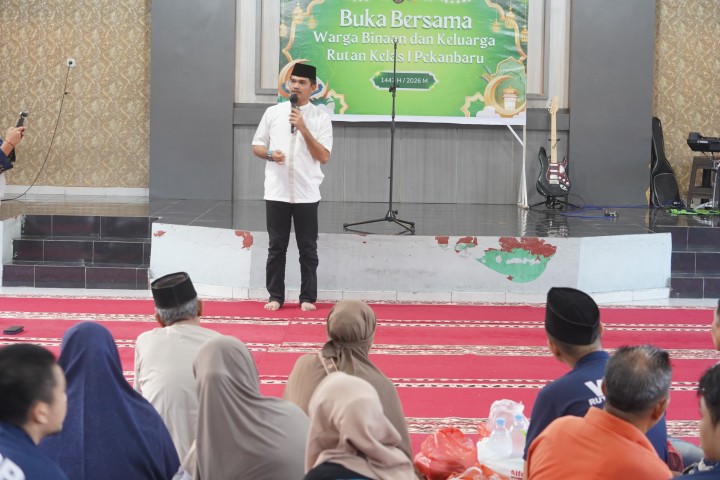 Pererat Silaturahmi, Rutan Pekanbaru Gelar Buka Puasa Bersama Warga Binaan dan Keluarga