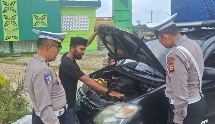Jelang Mudik Lebaran, Posyan KM 45 Kandis Aktif Patroli dan Pengaturan Lalu Lintas