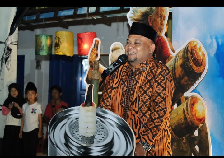 Tradisi Ramadan Siak, Lomba Letup Meriam Buluh Kembali Menggema di Pasar Seni