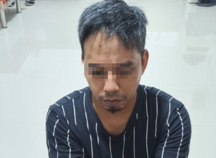 Satu Tersangka yang diamankan Polsek Mandau