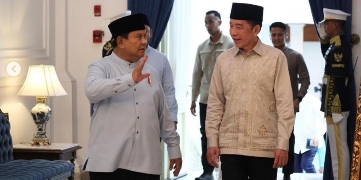 Presiden RI Prabowo Subianto dan Presiden ke-7 Joko Widodo. Sumber: Instagram