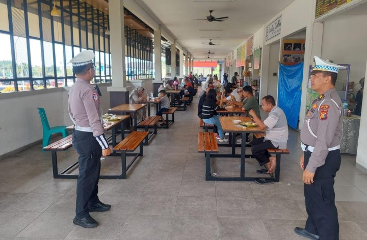 Polres Siak Siaga di Rest Area Kandis, Pengamanan Mudik Kian Maksimal