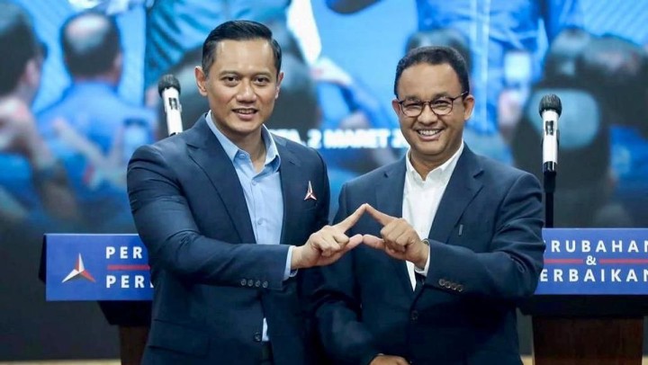 Ketum Demokrat Agus Harimurti Yudhoyono dan Anies Baswedan. Sumber: detik.com