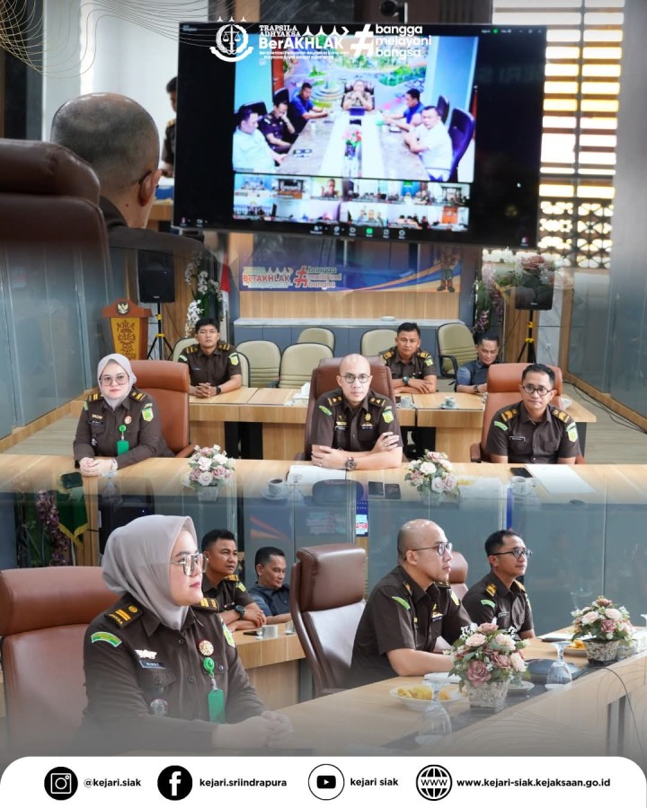 Optimalkan Teknologi, Kejari Siak Ikuti Zoom Penggunaan Aplikasi Inteliz