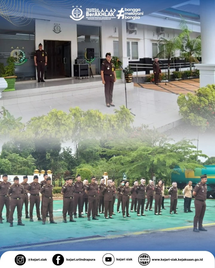 Kasubbagbin Kejari Siak Pimpin Apel, Soroti Kedisiplinan ASN