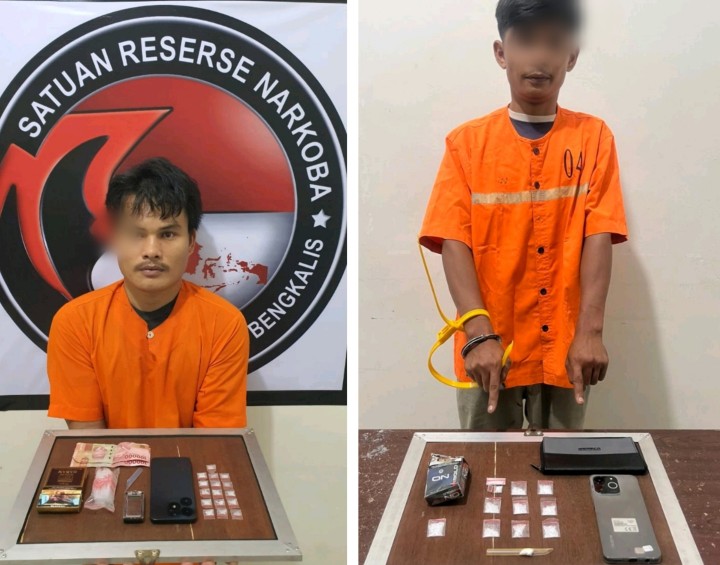 Dua Pelaku Narkoba Diringkus Satnarkoba Polres Bengkalis