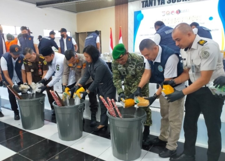 Puluhan Kilogram Narkoba Selama 3 Bulan Dimusnahkan Polres Bengkalis
