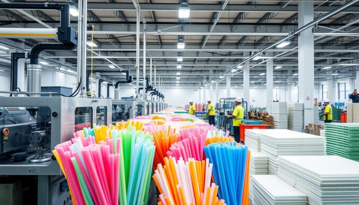 Ilustrasi pabrik plastik. Sumber: Internet
