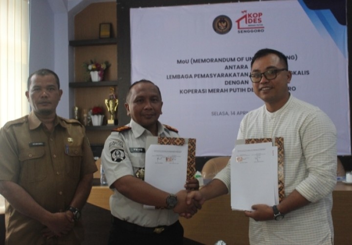 Pasarkan Produk Warga Binaan, Lapas MoU KMP Desa Senggoro Bengkalis