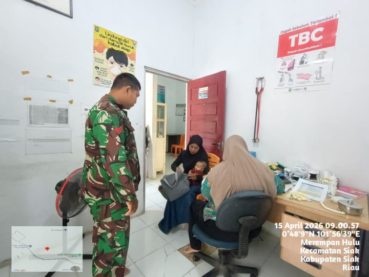 Babinsa Koramil 01/Siak Aktif Cegah Stunting, Edukasi Gizi Anak di Kampung Merempan Hulu