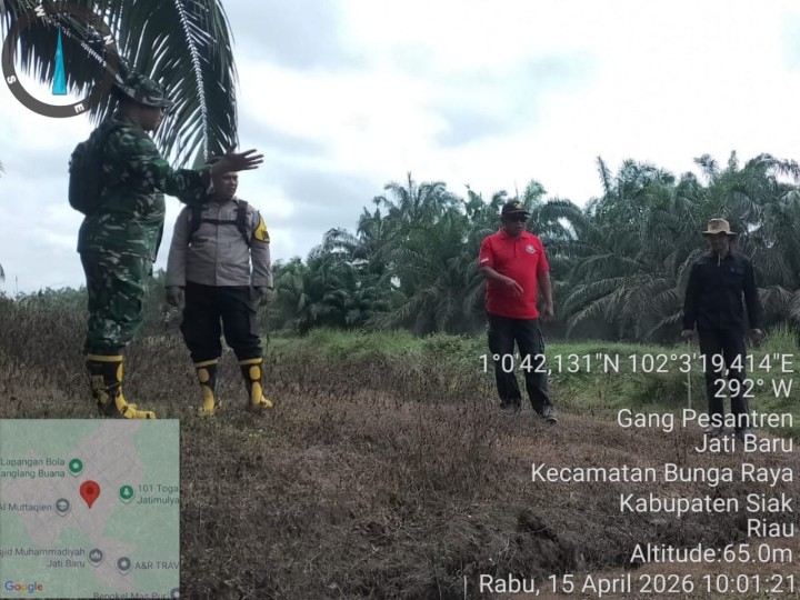 Sinergi TNI-Polri dan Masyarakat, Patroli Karhutla Sabak Auh Pastikan Wilayah Bebas Titik Api