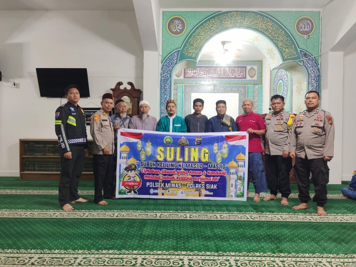 Polres Siak Gelar SULING Serentak, Perkuat Kamtibmas dari Masjid