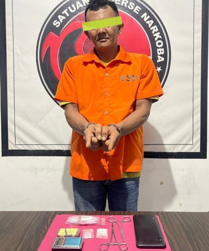 Pengedar Sabu Diciduk di Desa Senggoro Bengkalis