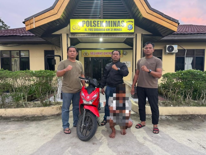 Polsek Minas Tangkap Pelaku Pencurian di Pondok Kebun, Sempat Buron ke Sumbar