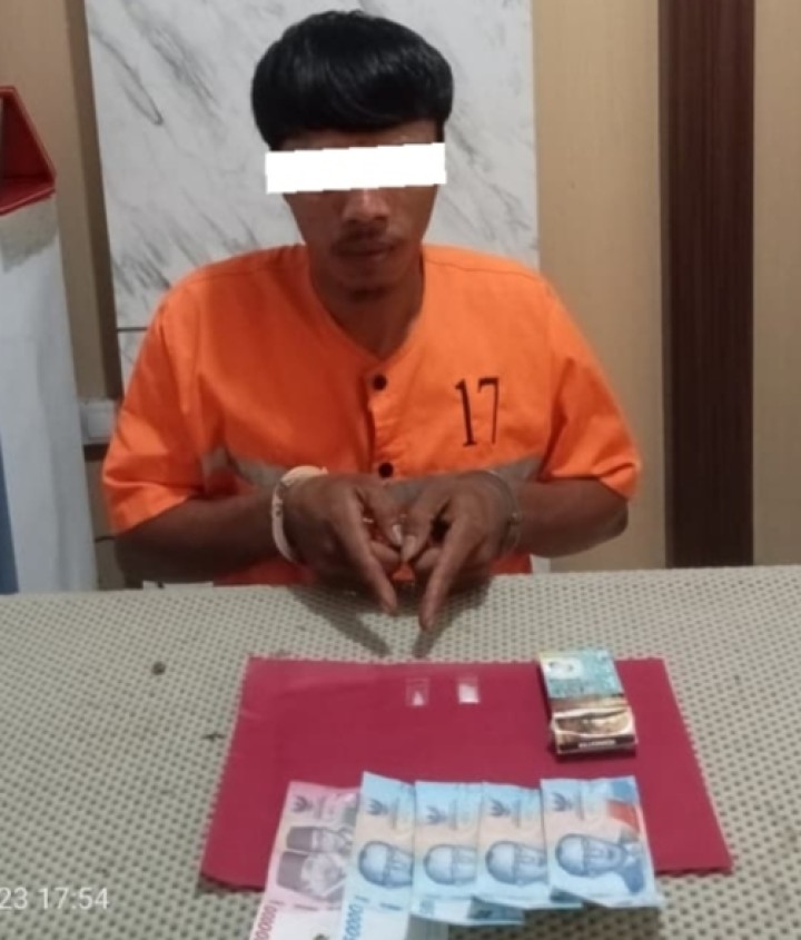 Lagi Transaksi Sabu Satu Pria Diamankan Polsek Pinggir