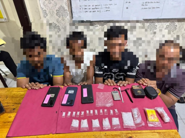 Penghulu Kampung Langkai Diduga Terlibat Jaringan Sabu, Polres Siak Amankan 4 Tersangka