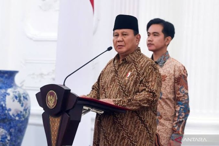 Presiden Prabowo Subianto dan Wakil Presiden Gibran Rakabuming. Sumber: kompas.com