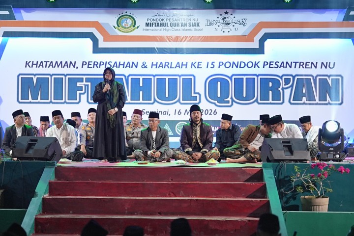 Di Harlah ke-15 Ponpes Miftahul Qur’an, Bupati Siak Singgung Rencana Universitas NU di Riau