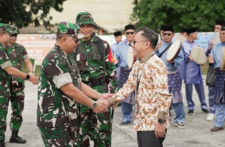 Sekda Bengkalis Hadiri Penutupan TMMD ke 128 di Pinggir