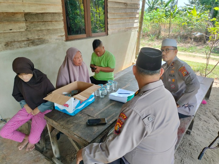 Polsek Tualang Tebar Kepedulian, Anak-anak Disabilitas Terima Bantuan Sembako